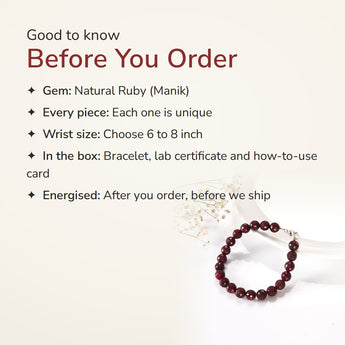 Natural Ruby Silver Adjustable Bracelet (Manik) – good to know before you order