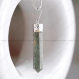 Ruby Zoisite Pencil Pendant - WorldOfOorja