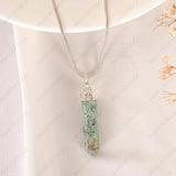 Ruby Zoisite Pencil Pendant - WorldOfOorja