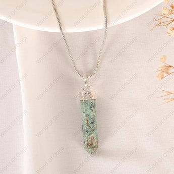 Ruby Zoisite Pencil Pendant - WorldOfOorja