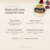 The Oorja promise – Tiger Eye Leather Bracelet, lab certified and energised after you order