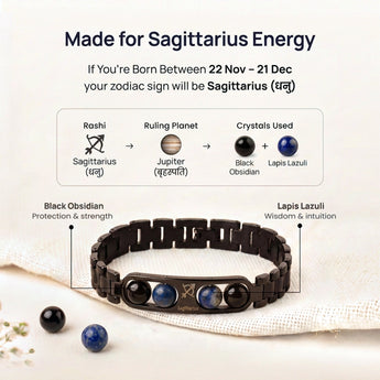 Made for Sagittarius energy – ruling planet and crystals in the Sagittarius zodiac bracelet