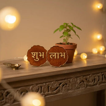 Shubh Labh – Handcrafted Prosperity Symbol - WorldOfOorja