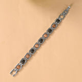 Silver Plated Rudraksha and Karungali bracelet — protection and spiritual grounding — World of Oorja