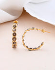 Smoky Quartz Hoop Earring - WorldOfOorja