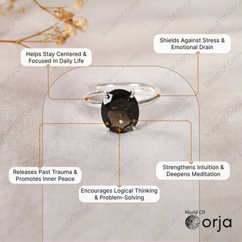 Smoky Quartz Ring - WorldOfOorja