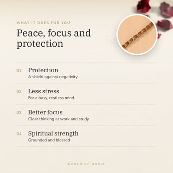 Gold Plated Rudraksha Bracelet benefits – World of Oorja