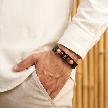 Wearing the Taurus zodiac bracelet on the wrist