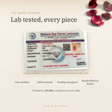 Carnelian Ring lab certificate with QR code – The Oorja promise