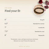 Tiger Eye bracelet size guide – 6 to 8 inch