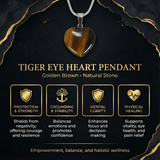 Tiger Eye Heart Pendant - WorldOfOorja