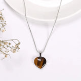 Tiger Eye Heart Pendant - WorldOfOorja