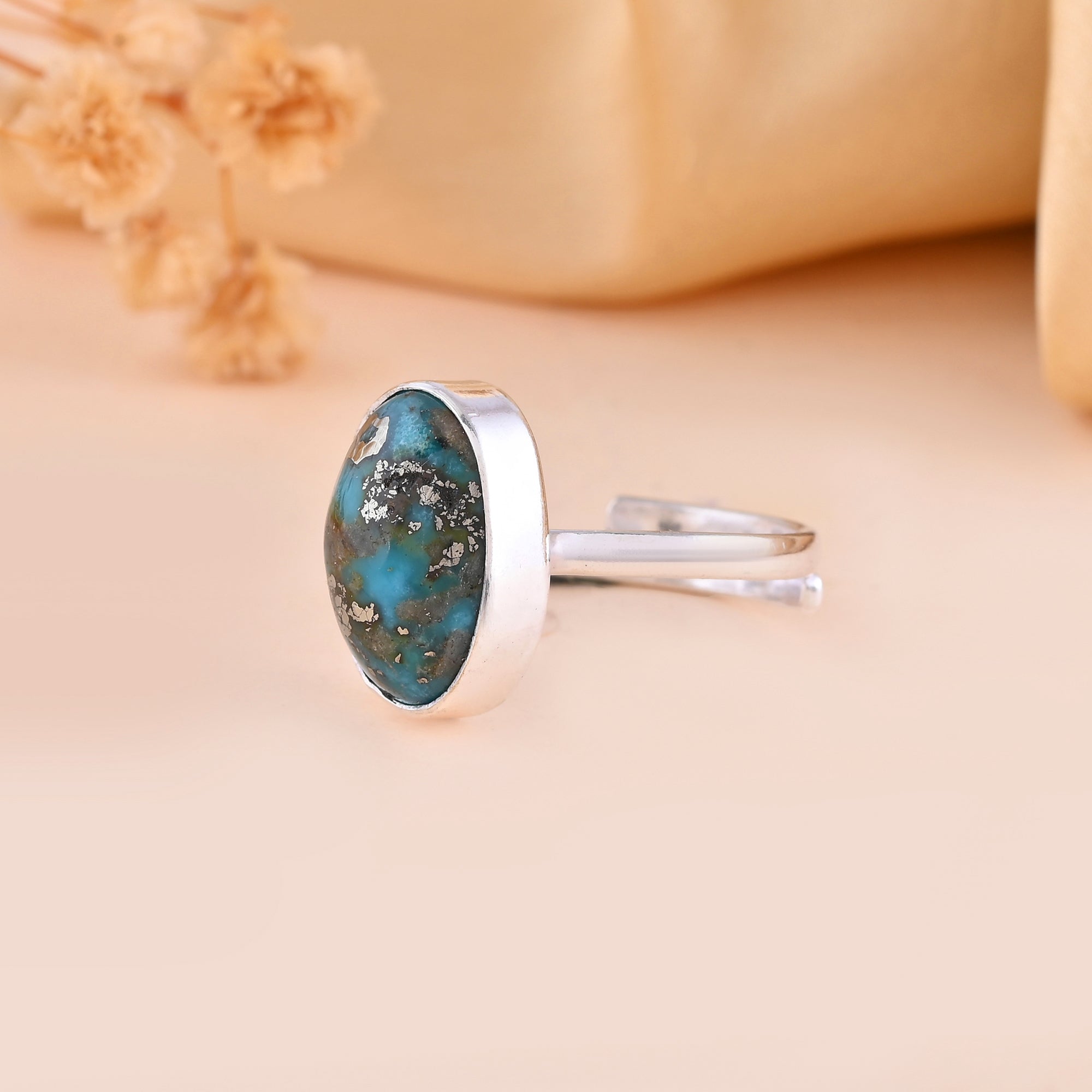 Turquoise (Firoza) Ring - WorldOfOorja