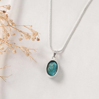 Turquoise pendant (Firoza) – Protection & Communication – World of Oorja (image 3)