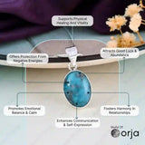 Turquoise pendant (Firoza) - WorldOfOorja