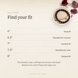 Garnet Bracelet size guide – 6 to 8 inch