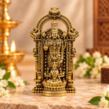 Tirupati Balaji with Lakshmi idol in Panchdhatu gold finish