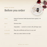 Sulemani Hakik Ring – good to know before you order: what is in the box, energised after order