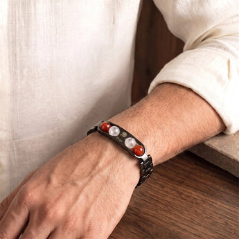 Wearing the Virgo zodiac bracelet on the wrist