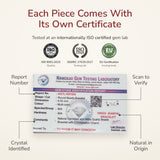 Virgo Constellation Bracelet lab certificate – tested at an ISO certified gem lab