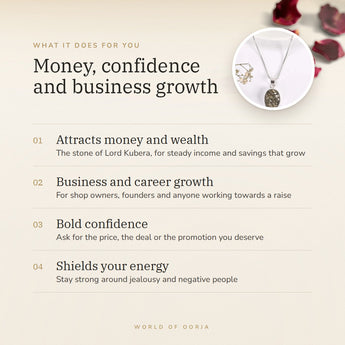 Raw Pyrite Oval Pendant benefits – World of Oorja