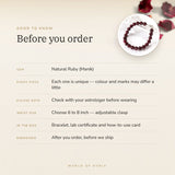 Ruby Silver Bracelet (Manik) – before you order: size, what is in the box, energised after order