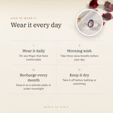 How to wear your Amethyst Ring – daily wear, morning wish, recharge on selenite or moonlight