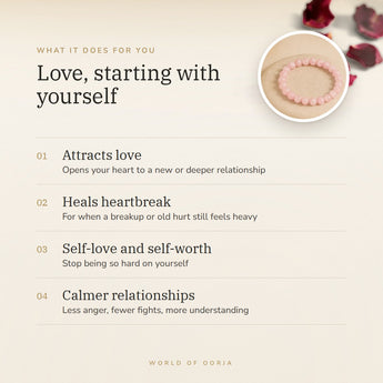 Rose Quartz bracelet benefits – World of Oorja