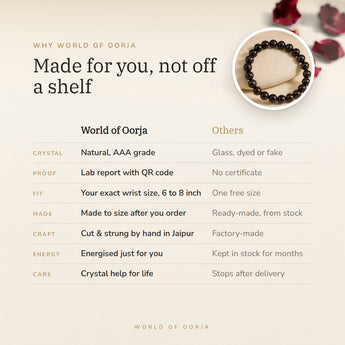 Why World of Oorja – Garnet Bracelet made for you, finished by hand in Jaipur