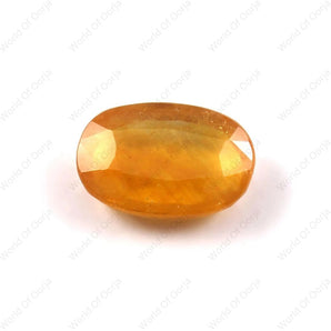 Yellow Sapphire (Pukhraj) (8.08 Carat, 8.86 Ratti) - WorldOfOorja