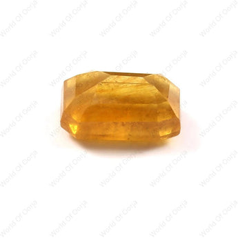 Yellow Sapphire (Pukhraj) (8.14 Carat, 8.93 Ratti) - WorldOfOorja
