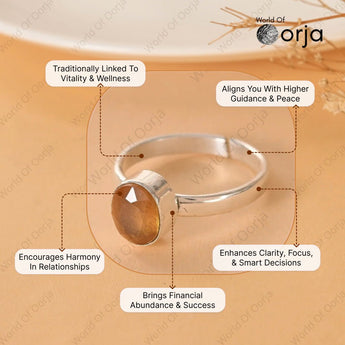 Yellow Sapphire (Pukhraj) Ring - WorldOfOorja