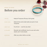 Turquoise Bracelet – before you order: size, what is in the box, energised after order