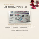 Tiger Eye Ring lab certificate with QR code – The Oorja promise