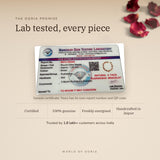 5 Mukhi Divine Rudraksha Bracelet lab certificate with QR code – The Oorja promise